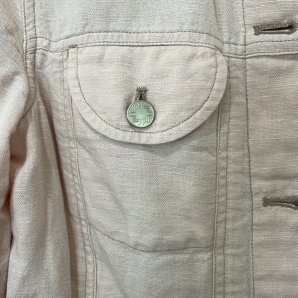 J Jill Cotton and Linen Blend Lightweight Jacket in Light Pink Size XS Tall - Picture 3 of 13